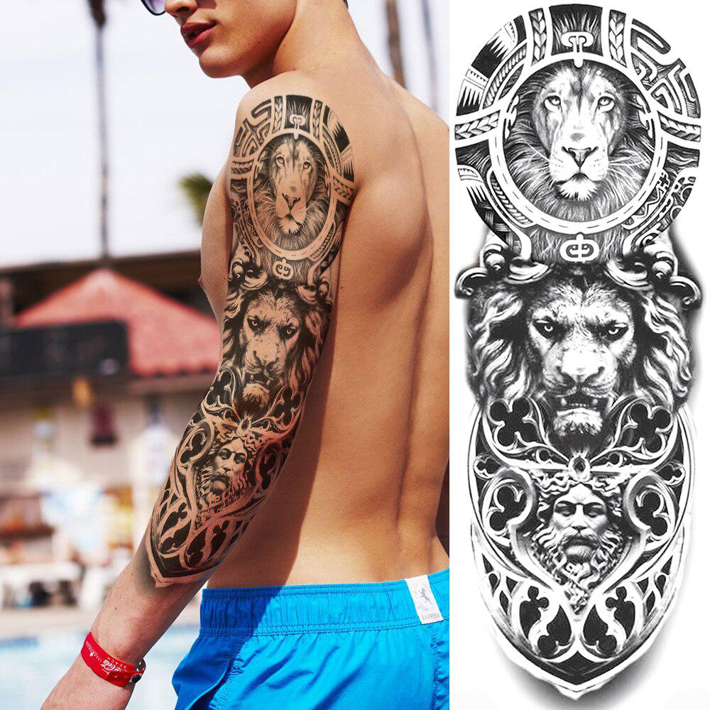 Realistico Falso Nero Maori Tatuaggi Temporanei Manica Del Braccio Pieno Wolf Lion Tatoos Per Uomini Donne Decor Acquista In Modo Economico — Spedizione Gratuita, Recensioni Reali Con Foto — Joom 1000_x_1000_jpg