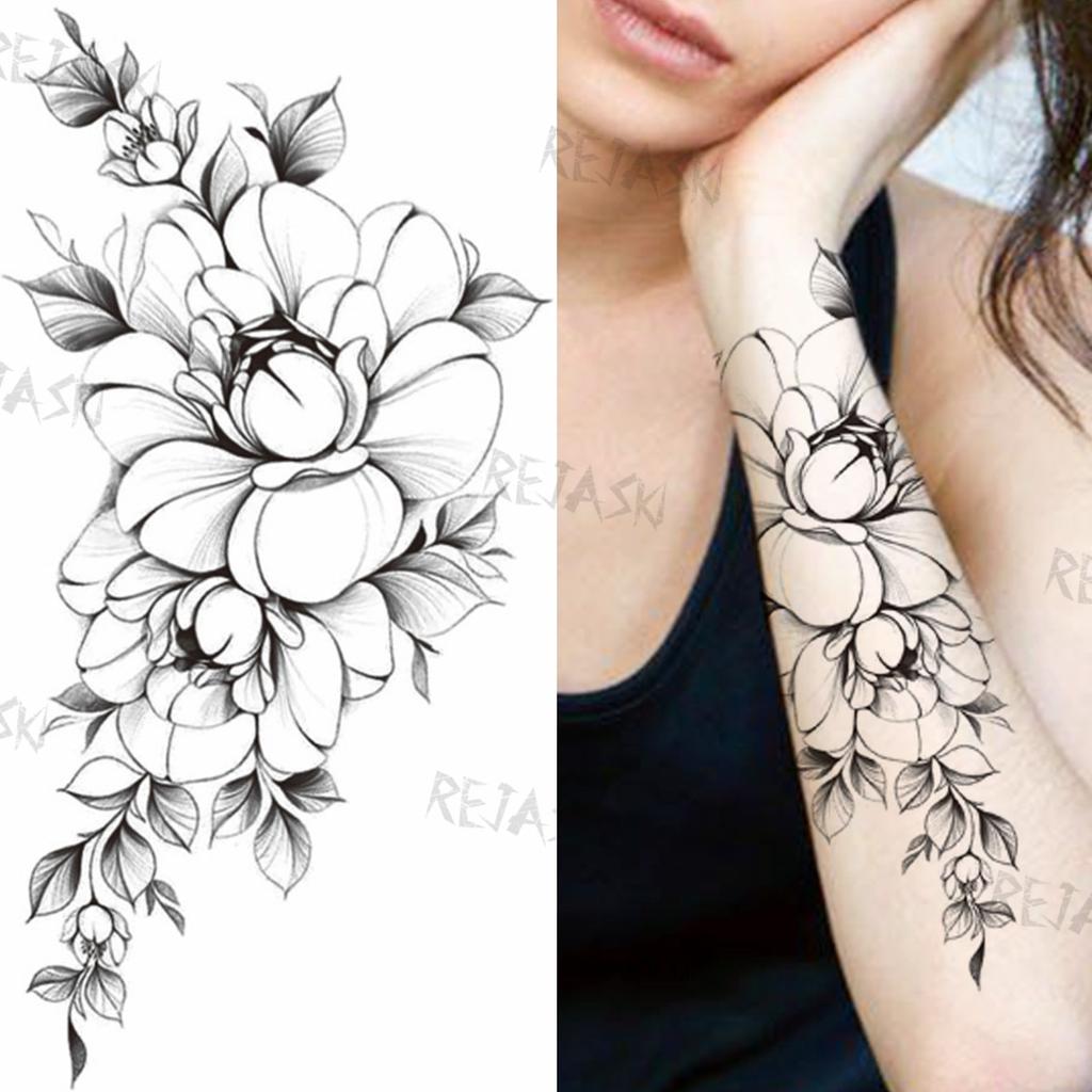 Buy Black Zinnia Flower Temporary Tattoos For Women Realistic Mermaid Henna Butterfly Fake Tattoo Sticker Sexy Arm Body Tatoos 3D At Affordable Prices — Free Shipping, Real Reviews With Photos — Joom 1024_x_1024_jpg