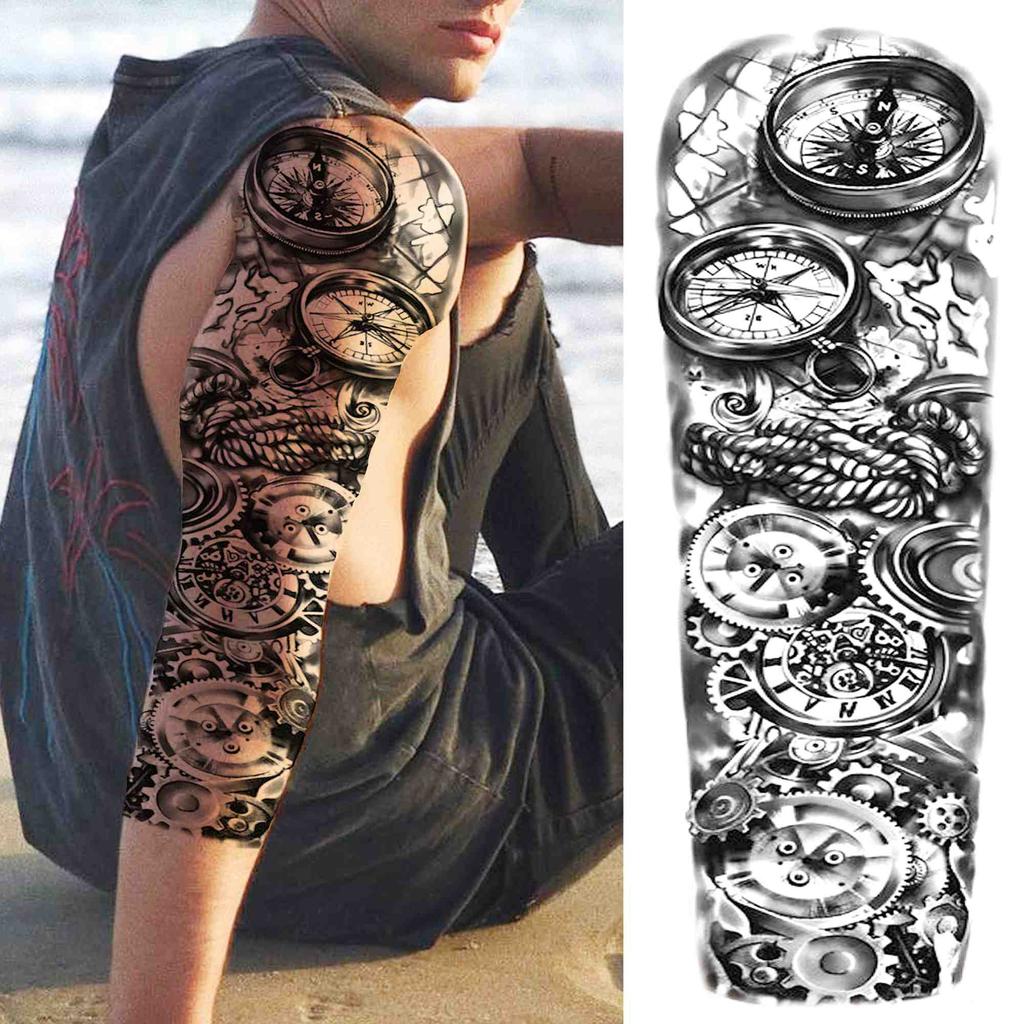 Buy Rose Flower Warrior Temporary Tattoos For Women Girl Men Tribal Full Sleeve Lion Tattoo Sticker Fake Black God Tatoos Covers Up At Affordable Prices — Free Shipping, Real Reviews With Photos — 1024_x_1024_jpg