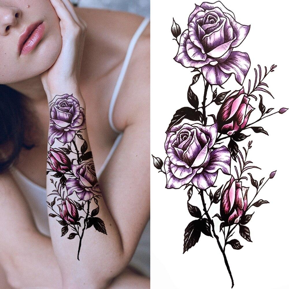 Black Flower Dragon Temporary Tattoo 3D Peony Daisy Rose Tatuaggio Falso Per Donna Ragazza Geometric Body Art Braccio Tatoo Adesivo Braccio Gamba Acquista In Modo Economico — Spedizione Gratuita, Recensioni Reali Con 1000_x_1000_jpg