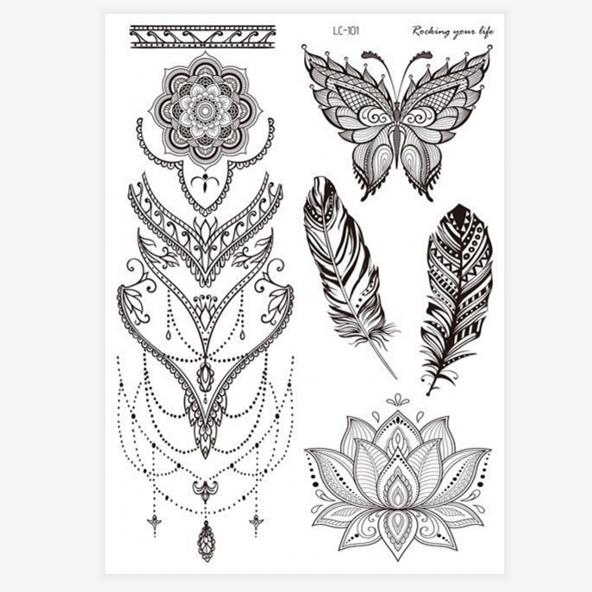 Buy Black Tattoo Sticker Mandala Flower Temporary Tattoo Sticker At Affordable Prices — Free Shipping, Real Reviews With Photos — Joom 592_x_592_jpg