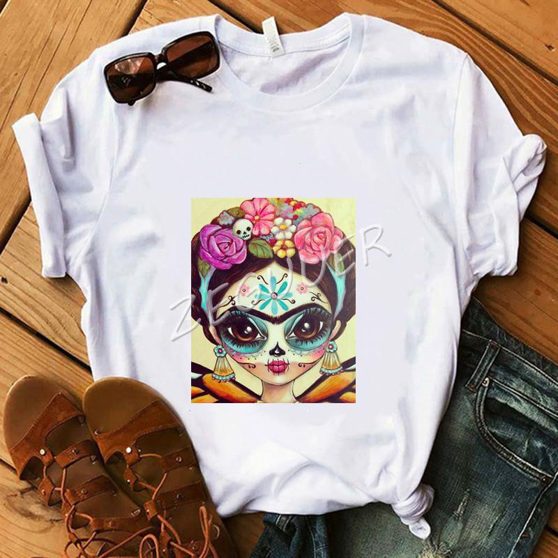 Skull Girl T-Shirt Lady Rose Tattoo Streetwear Punk Tops Weiße Baumwolle O-Ausschnitt Casual T-Shirts Günstig Kaufen — Preis, Kostenlose Lieferung, Echte Bewertungen Mit Fotos — Joom 800_x_800_jpg