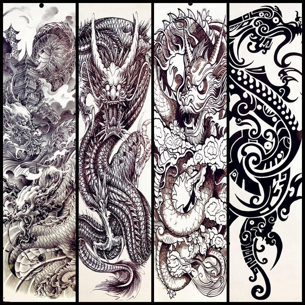 Buy 1Pc Large Black Fake Dragon Tattoo Temporary Body Full Arm Art Drawing 3D At Affordable Prices — Free Shipping, Real Reviews With Photos — Joom 1000_x_1000_jpg