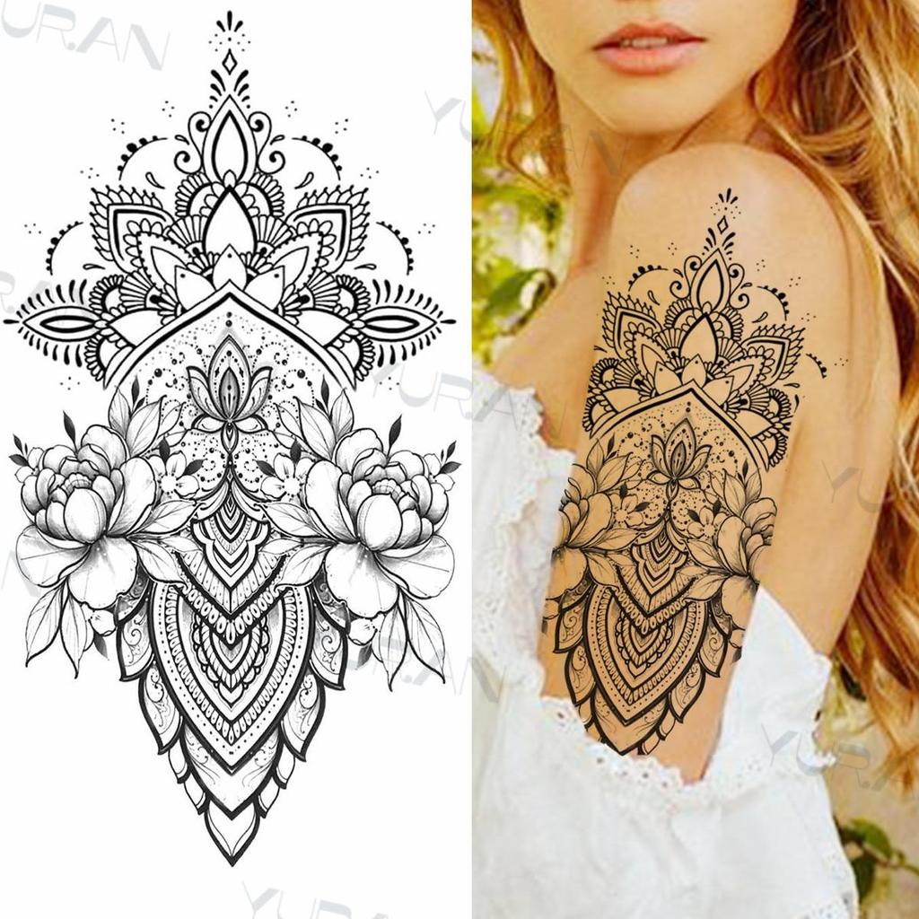 Buy Geometric Tiger Lotus Tattoo Sticker For Women Female Mandala Elephant Lace Black Henna Temporary Tattoo Diy Washable Tatoos At Affordable Prices — Free Shipping, Real Reviews With Photos — Joom 1024_x_1024_jpg
