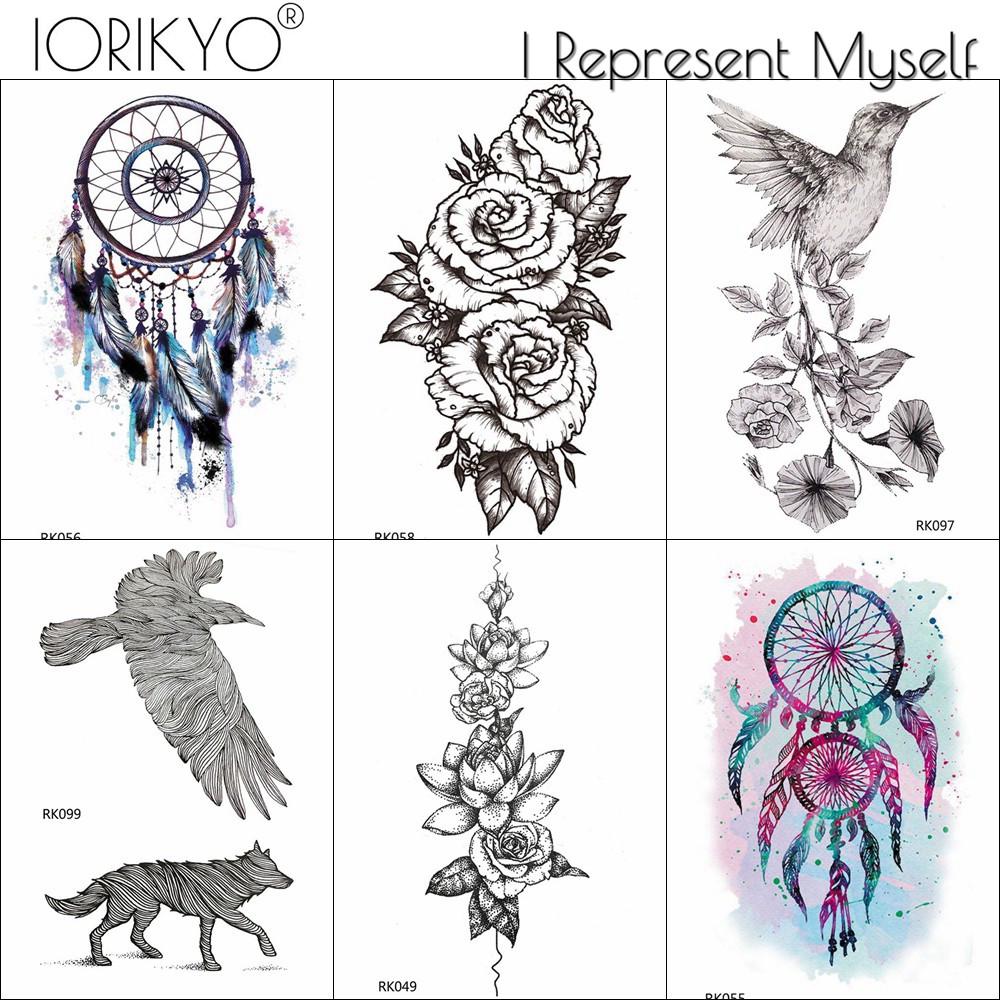 1Pc Iorikyo Rosa Negra Flor Tatuaje Temporal Mujer Brazo Atrapasueños Tatoo Hombres Falso Comprar A Buen Precio — Entrega Gratuita, Reseñas Reales Con Fotos — Joom 1000_x_1000_jpg