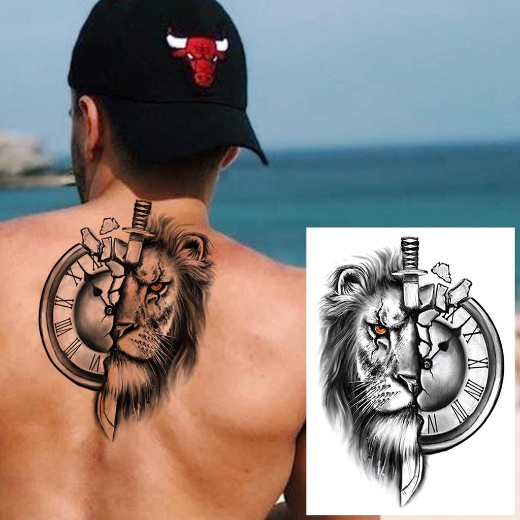 Grande Lupo Leone Tatuaggio Temporaneo Per Uomo Donne Adulti Feroci Tatuaggi Tigre Adesivo Nero Di Alta Qualità Falso Tatoos Di Lunga Durata Acquista In Modo Economico — Spedizione Gratuita, Recensioni Reali Con