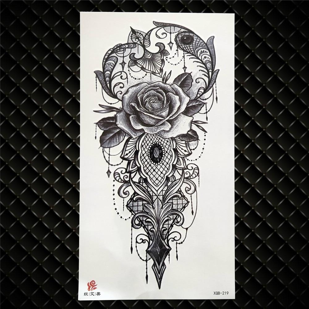 Compre Tatuagem Temporária Da Raposa Para Crianças Mulheres Dragão Tatuagens Falsas Adesivo De Peony Flor Lua Impermeável Sereia Tatoo Pernas Laço Diamante Barato — Frete Grátis, Avaliações Reais Com Fotos — Joom