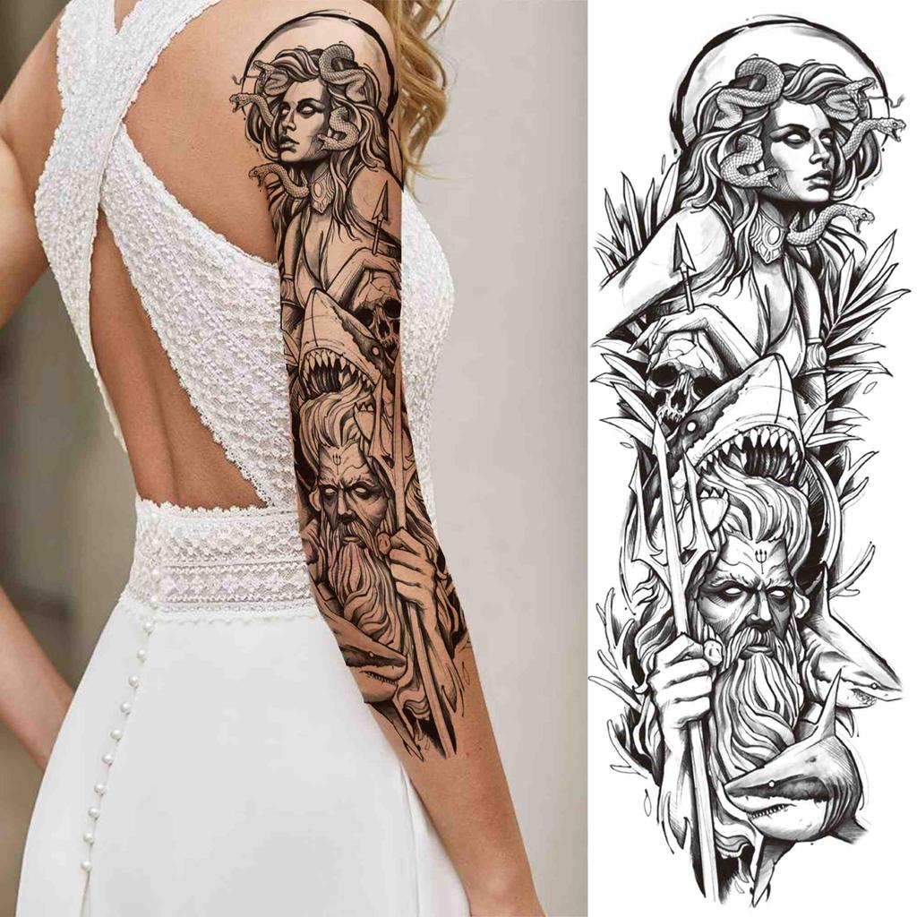Goedkope Black Full Arm Art Tattoo Sticker For Woemn Men Warrior Wolf Army Temporary Tattoos Sleeve Sexy Large Washable Body Art Tatoos Kopen — Gratis Levering, Eerlijke Reviews Met Foto's — Joom 1024_x_1024_jpg