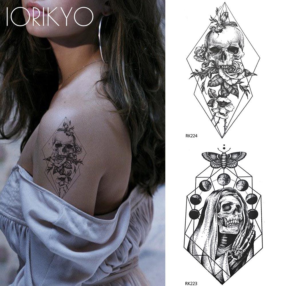 Buy 1Pc Iorikyo Black Skull Moth Temporary Tattoo Stickers Women Arm Moon Fake Tatoos At Affordable Prices — Free Shipping, Real Reviews With Photos — Joom 1000_x_1000_jpg