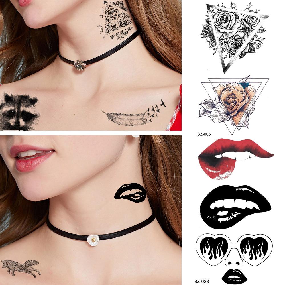 Buy 1Pc Rose Temporary Tattoo For Women Stickers Black Girl Geometric Waterproof Sexy Lip Tatoo Armband At Affordable Prices — Free Shipping, Real Reviews With Photos — Joom 1000_x_1000_jpg