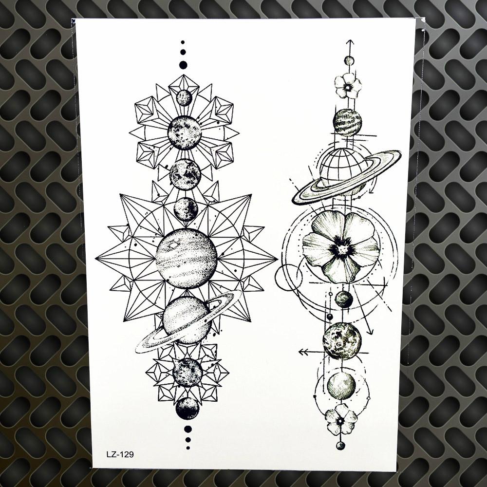1Pc Black Waterproof Geometric Planet Temporary Tattoo Star Moon Space Universe Arm Acquista In Modo Economico — Spedizione Gratuita, Recensioni Reali Con Foto — Joom 1000_x_1000_jpg
