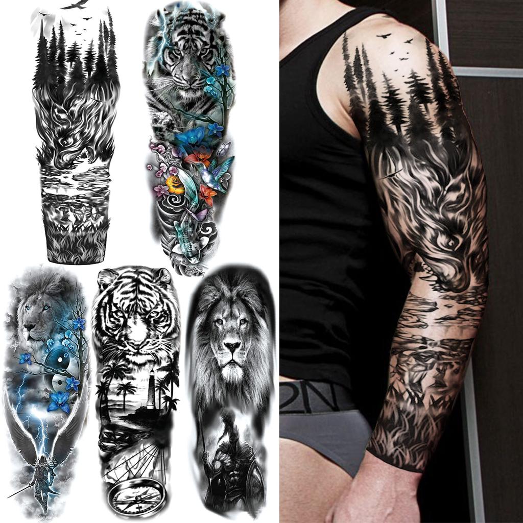 Goedkope Black Forest Temporary Tattoos For Men Women Adult Lion Compass Tiger Tattoo Sticker Full Arm Fake Waterproof Tatoos Covers Up Kopen — Gratis Levering, Eerlijke Reviews Met Foto's — Joom 1024_x_1024_jpg