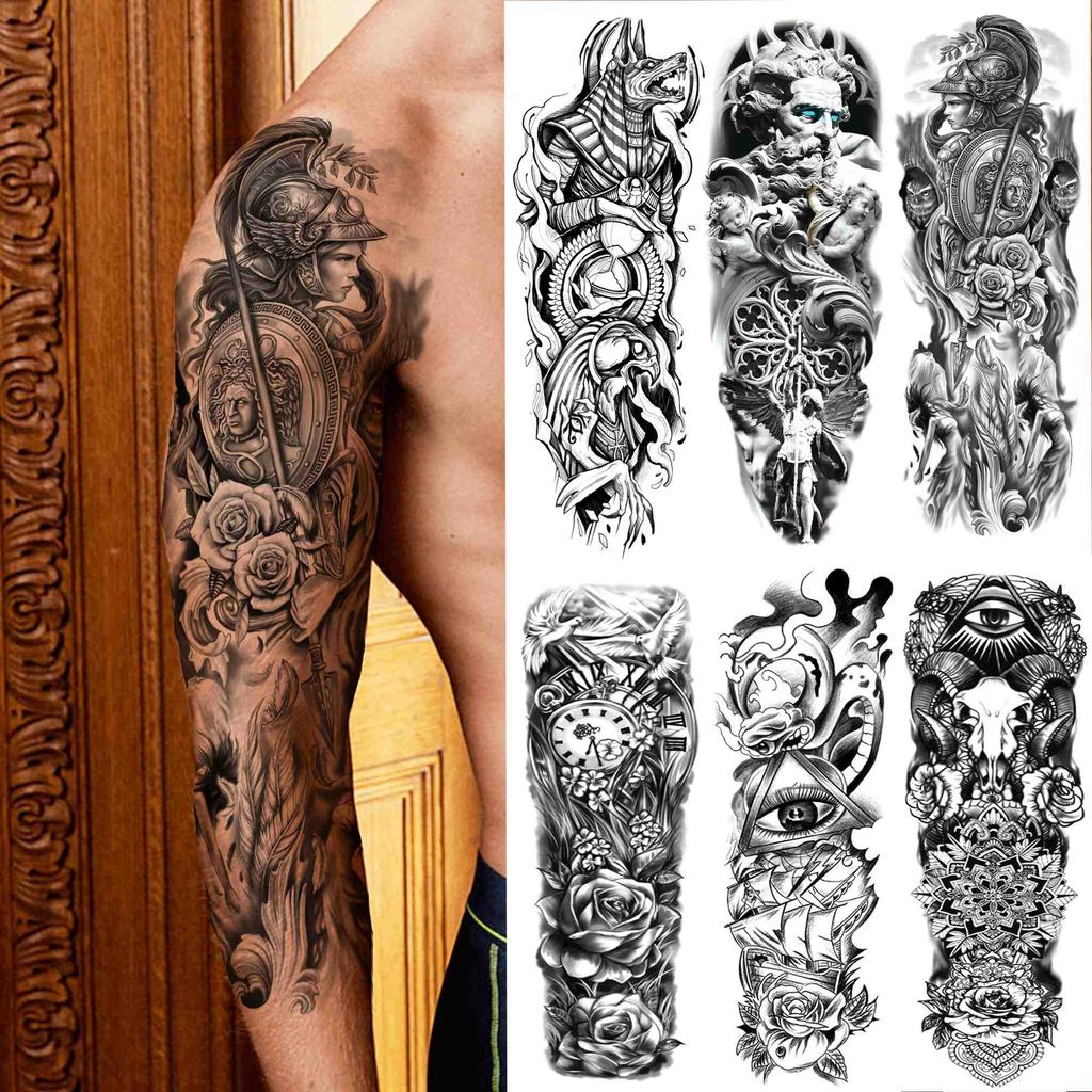 Flower Warrior Temporary Tattoos Manica Per Uomo Donna Finta Geometria Nera Occhio Tatuaggio Adesivo Manica Tribal Full Arm Tatoos Acquista In Modo Economico — Spedizione Gratuita, Recensioni Reali Con Foto — Joom 1024_x_1024_jpg
