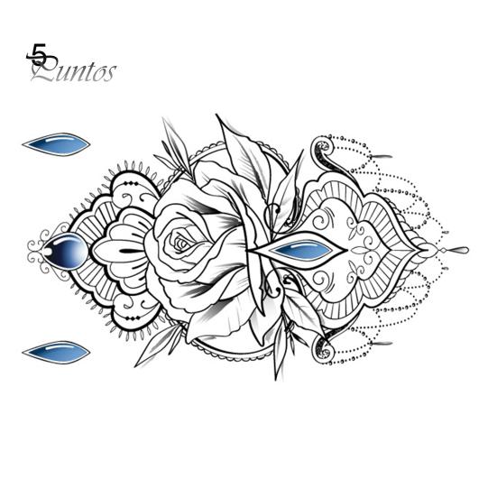 Puntos Waterproof Coloful Flower Pattern Chest Tattoo Body Art Sticker Acheter À Prix Bas — Livraison Gratuite, Avis Réels Avec Des Photos — Joom 551_x_551_jpg