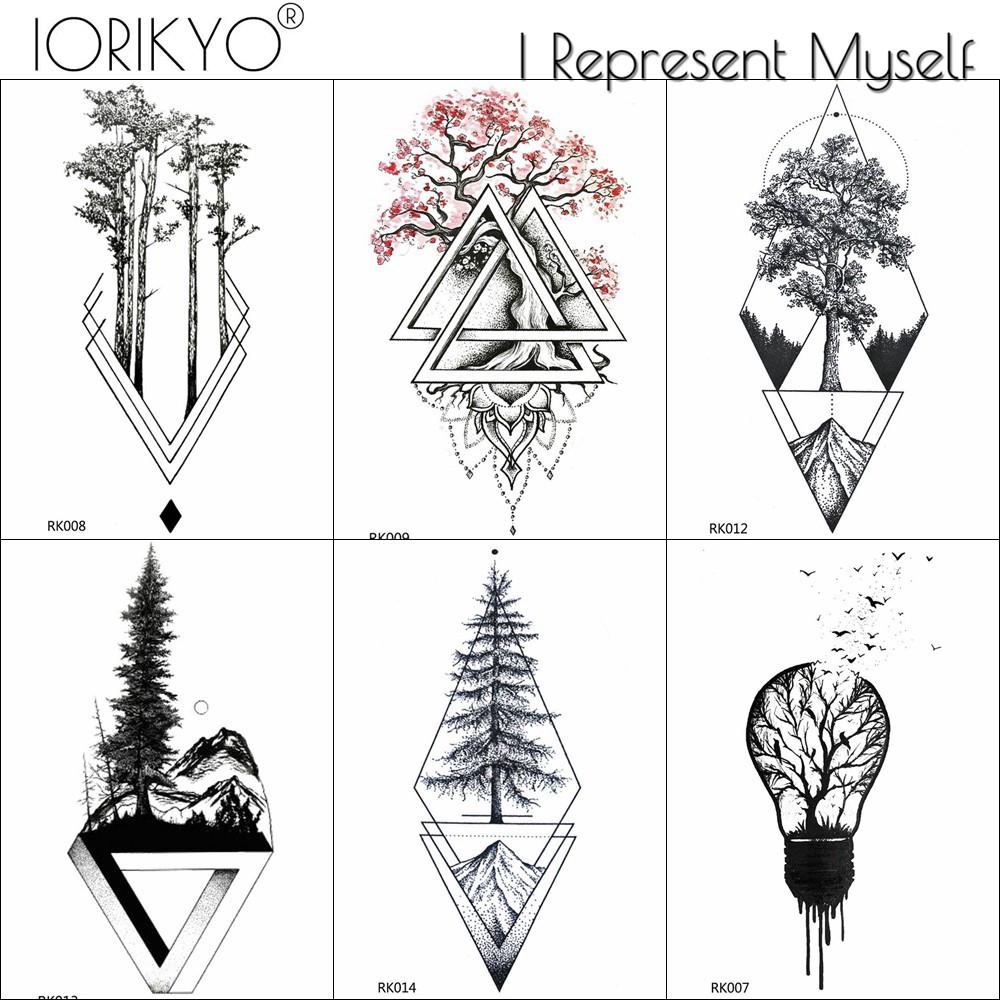 Buy 1Pc Iorikyo Black Geometric Old Pine Tree Temporary Tattoo Arm Stickers Waterproof At Affordable Prices — Free Shipping, Real Reviews With Photos — Joom 1000_x_1000_jpg