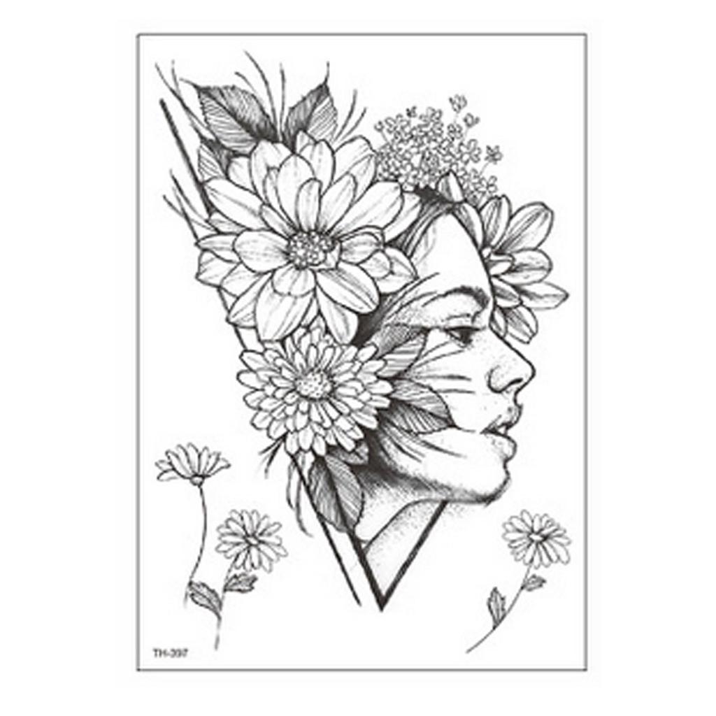 Sketch Line Tattoo Sticker Flower Arm Black And White Sketch Tattoo Sticker Chest Tattoo Stickers Günstig Kaufen — Preis, Kostenloser Versand, Echte Bewertungen Mit Fotos — Joom 1024_x_1024_jpg
