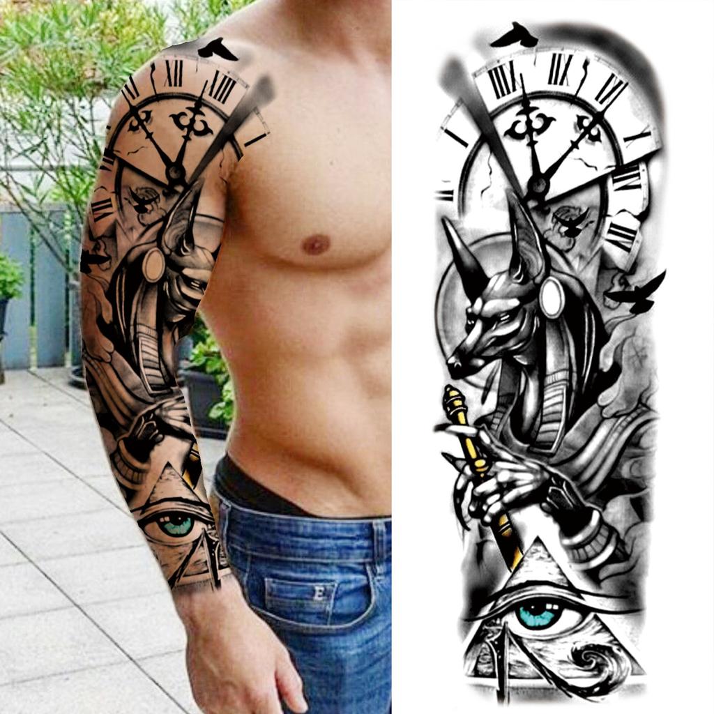 Buy Evil Devil Temporary Tattoos For Men Women Adult Fake Compass Skull Maori Tattoo Sticker Sleeve Black God Compass Tatoos Paste At Affordable Prices — Free Shipping, Real Reviews With Photos — Joom 1024_x_1024_jpg