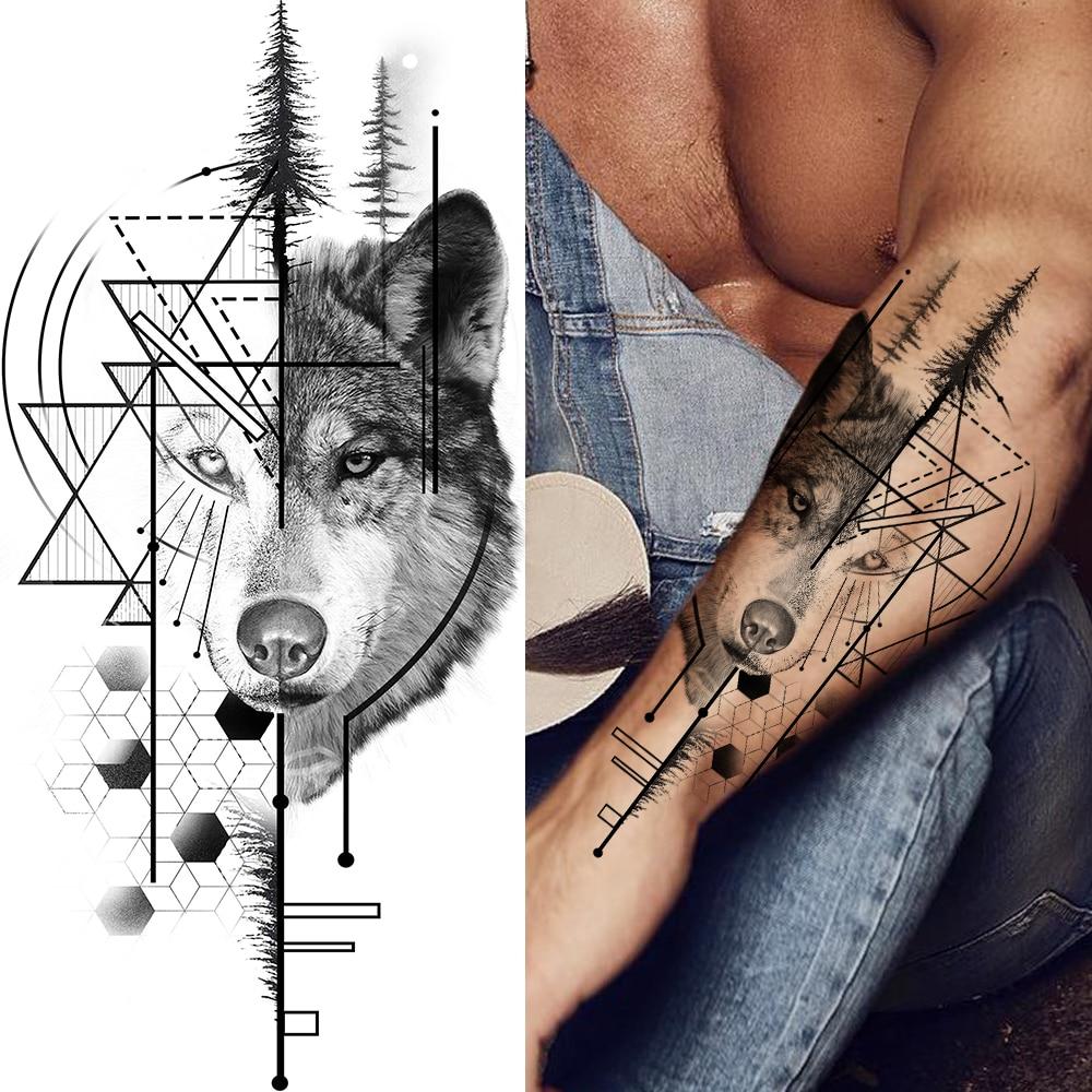 Grande Panda Geometrico Tatuaggio Temporaneo Per Braccio Nero Gatto Lupo Leone Cervo Tatuaggio Adesivo Falso Clessidra Luna Tatoos Donne Uomo Bambini Acquista In Modo Economico — Spedizione Gratuita, Recensioni Reali Con Foto — 1000_x_1000_jpg
