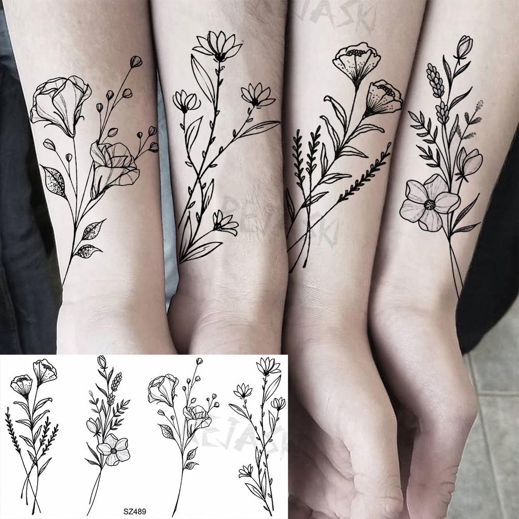 Compre Tatuagens Temporárias Do Pulso De Henna Pendant Moon Para Mulheres Adulto Buquê Rosas De Tatuagem Falso Corpo Arte Transferência De Água Tatoo Barato — Frete Grátis, Avaliações Reais Com Fotos — Joom 1024_x_1024_jpg