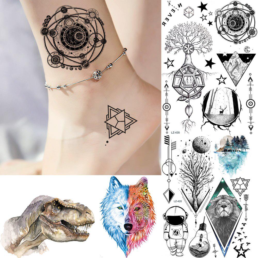 Buy 1Pc Geometric Mountain Forest Temporary Tattoos For Adult Body Art Tatoo Fake Black Wolf Lion Tatoo At Affordable Prices — Free Shipping, Real Reviews With Photos — Joom 1000_x_1000_jpg
