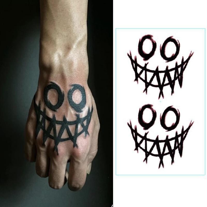 Buy Temporary Tattoos Hand Back Fake Tattoo Sticker Dark Tattoo Stickers Black Smile Rose Tatto Witch Cube Arm Foot Tatoo Waterproof At Affordable Prices — Free Shipping, Real Reviews With Photos — Joom 800_x_800_jpg