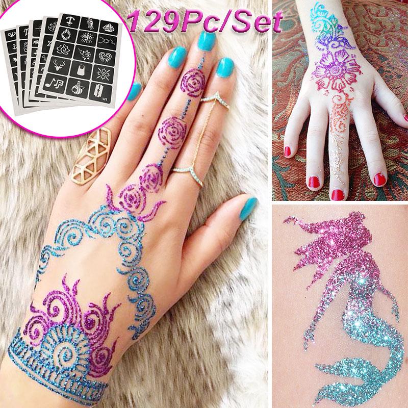 Buy 129Pcs Glitter Tattoo Stencils Temporary Body Face Nail Art Airbrush Painting Template Fairy At Affordable Prices — Free Shipping, Real Reviews With Photos — Joom 800_x_800_jpg