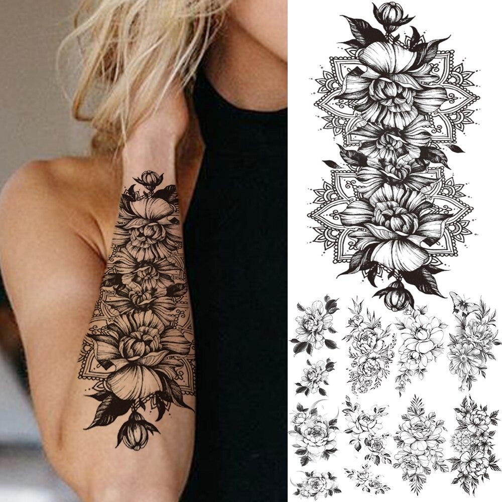 Black Dahlia Realistico Falso Adesivo Tatuaggio Per Donna Signora Ragazza Mandala Peonia Rosa Lascia Tatuaggi Temporanei Tono D'acqua Tattos Acquista In Modo Economico — Spedizione Gratuita, Recensioni Reali Con Foto — Joom 1000_x_1000_jpg