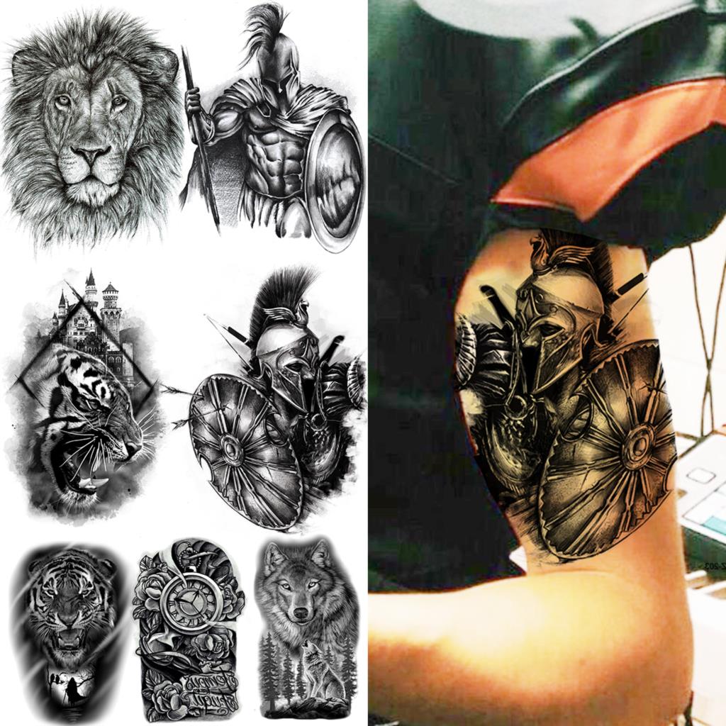 Spartan Warrior Temporäre Tattoos Für Männer Jungen Realistischer Löwe Wolf Tiger Kompass Fake Tattoo Aufkleber Arm Brust Wasserdichte Tatoos Günstig Kaufen — Preis, Kostenlose Lieferung, Echte Bewertungen Mit Fotos — Joom 1024_x_1024_jpg