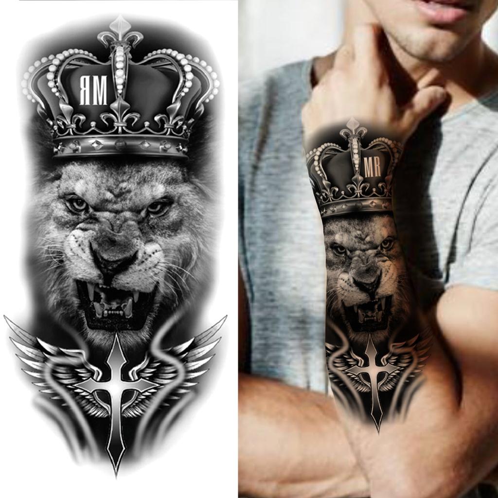 Goedkope Crown Lion Cross Temporary Tattoos For Men Women Tiger Demon Rose Forest Fake Tattoos Forearm Thigh Half Sleeve Tatoos Stickers Kopen — Gratis Levering, Eerlijke Reviews Met Foto's — Joom 1024_x_1024_jpg