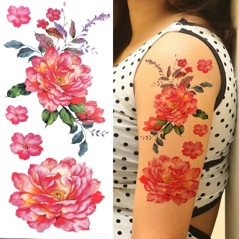 3D Lily Flower Tatouages Temporaires Pour Les Femmes Adultes Rose Lotus Anémone Tattoo Sticker Fake Half Sleeve Watercolor Arm Tatoos Acheter À Prix Bas — Livraison Gratuite, Avis Réels Avec Des Photos — 1000_x_1000_jpg