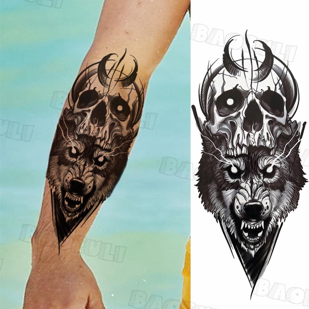 Koupit 3D Warrior Wolf Compass Tiger Lion Temporary Tattoos For Men Adult Skull Realistic Fake Tattoo Body Art Semi Permanent Tatoos Za Dobrou Cenu — Doprava Zdarma, Skutečné Recenze S Fotkami — Joom 1024_x_1024_jpg