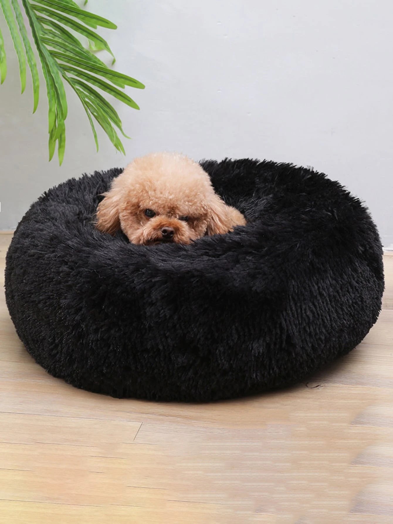 1 pièce Lit de chien rond duveteux | Mode en ligne | SHEIN FRANCE
