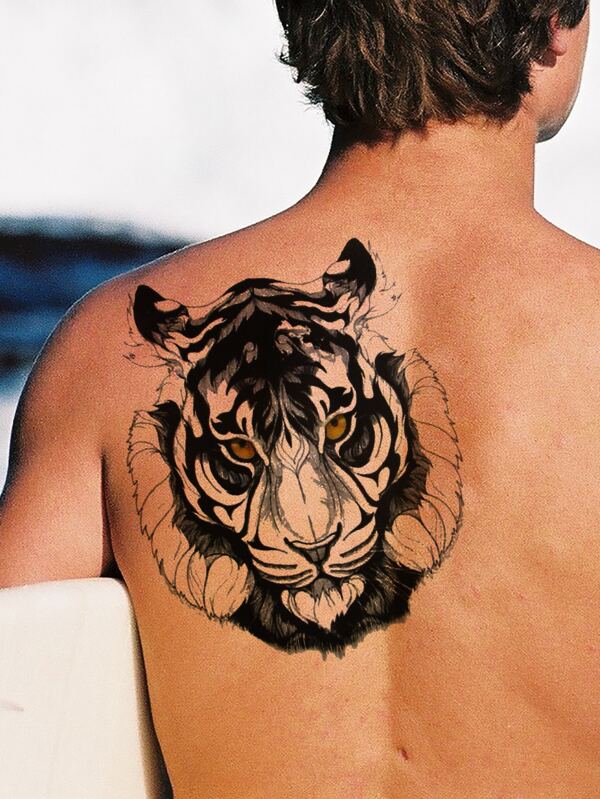 Adesivo Del Tatuaggio Del Modello Della Tigre Di 1 Foglio | Shein Italia 799_x_600_webp