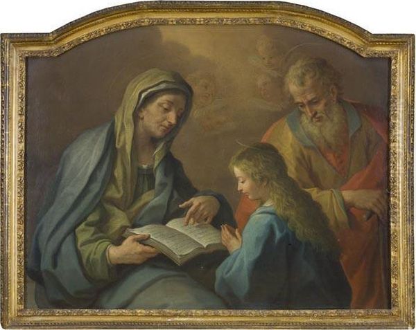 L'educazione Della Vergine Oil Painting Reproduction By Paolo Di Matteis - Niceartgallery.com 477_x_600_jpg
