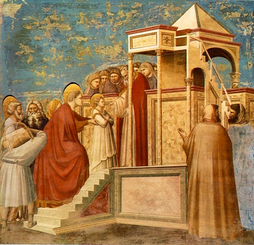 Scrovegni 08 Presentacion De La Virgen En El Templo Giotto Di Bondone Wikioo Org La Enciclopedia De Las Bellas Artes