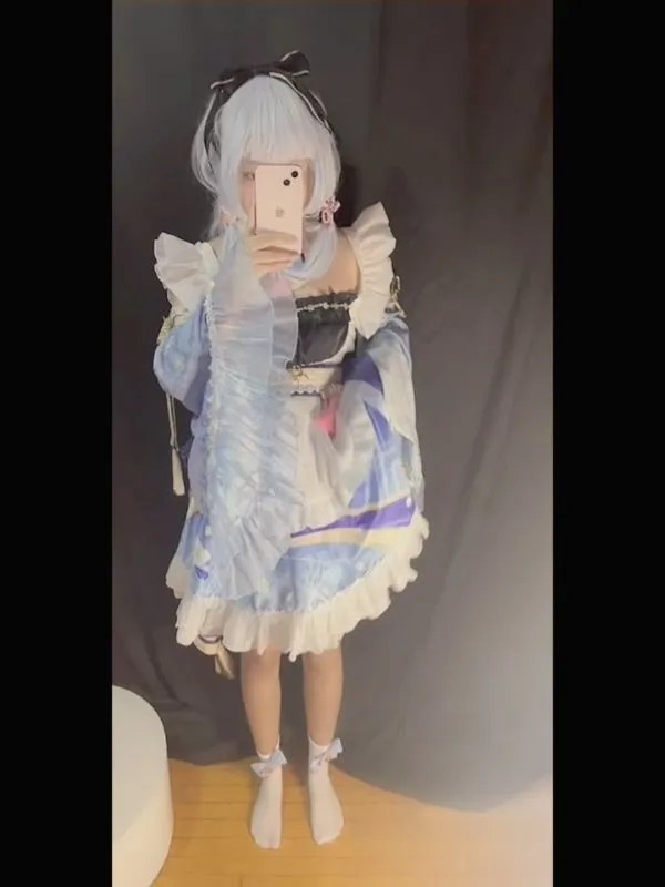 沐沐酱-原神神里绫华女仆cos7V495M