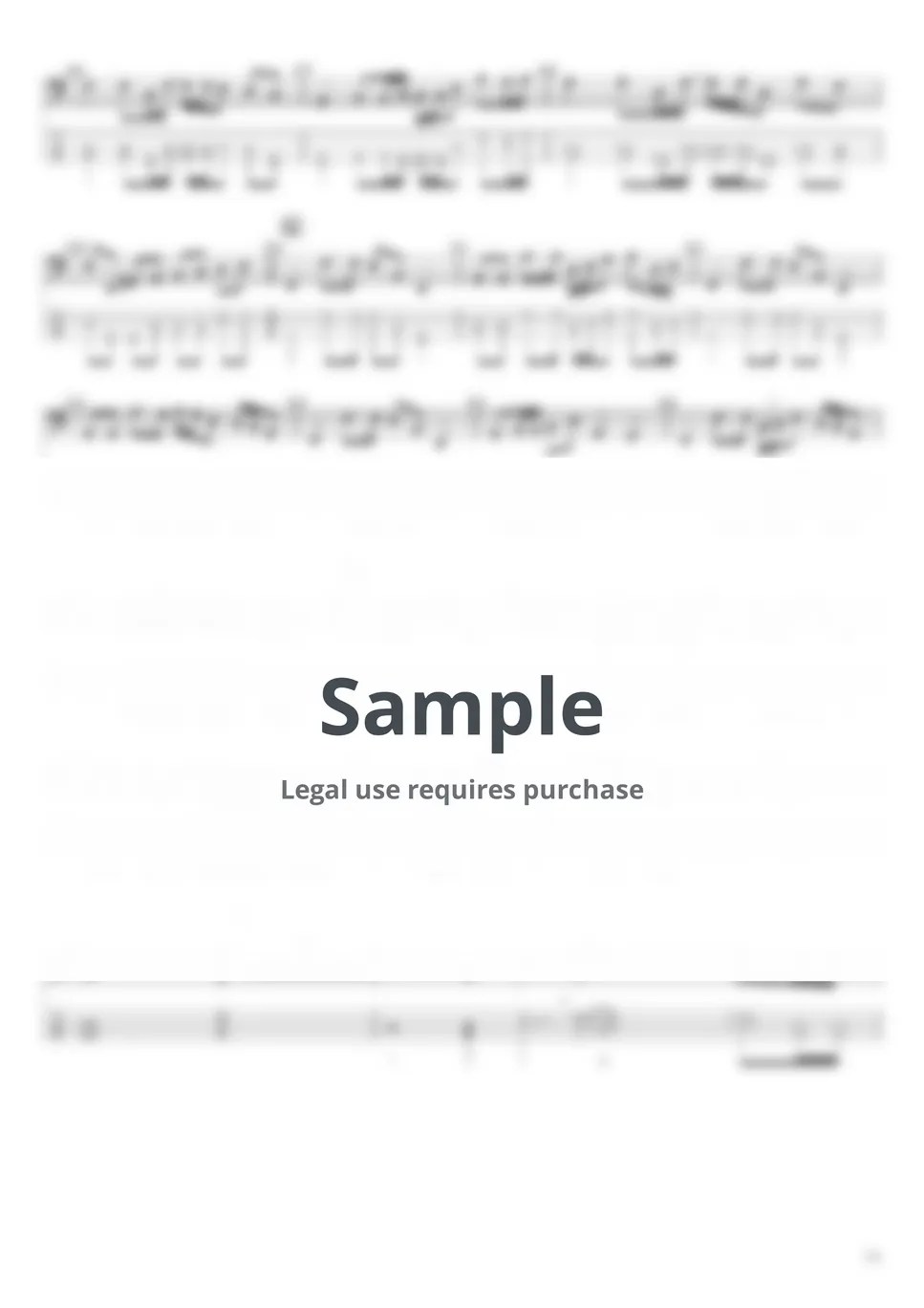 THE YELLOW MONKEY - バラ色の日々 Partition musicale by  たぶべー＠財布に優しいベース楽譜屋さん（BASS・TAB譜）