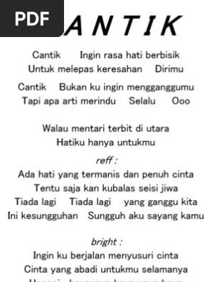 Cantik: Reff | PDF