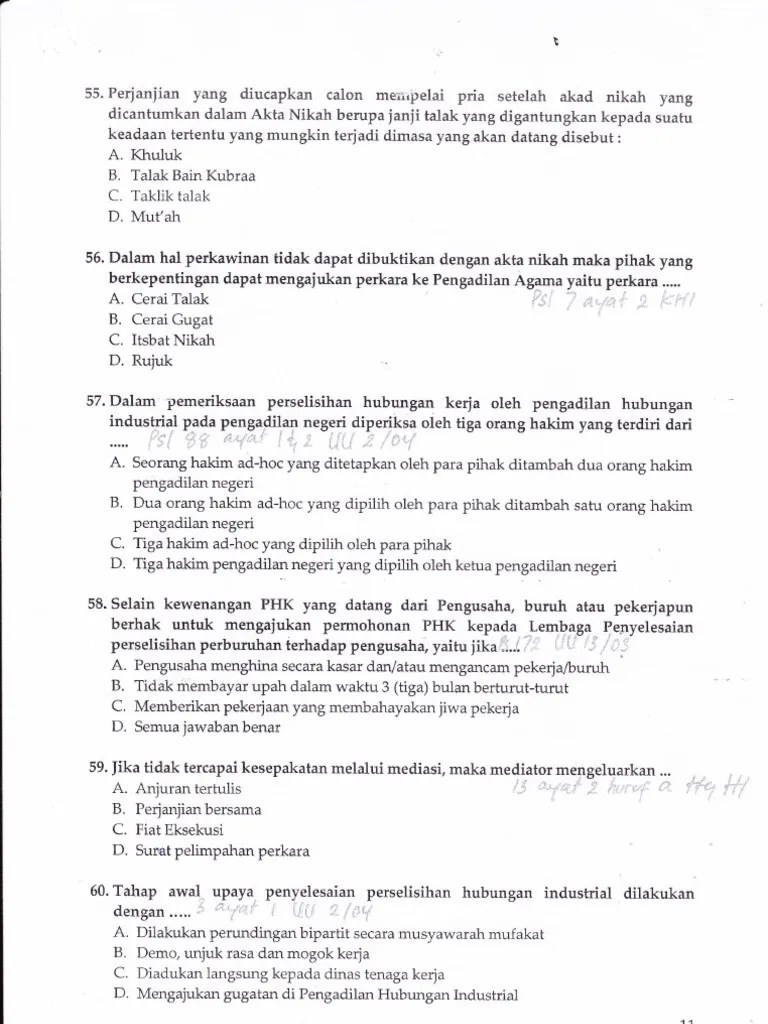 Contoh Soal Latihan Ujian Advokat PERADI - Ep.02 | PDF