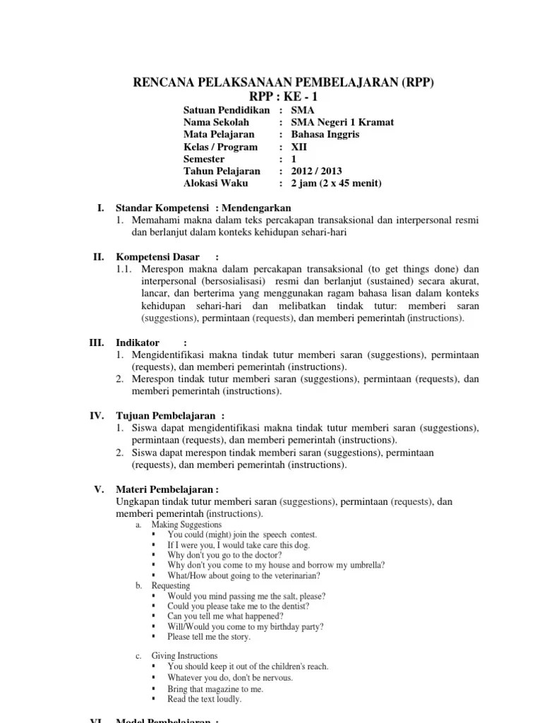 Contoh Bahan Ajar Bahasa Inggris - File Ini