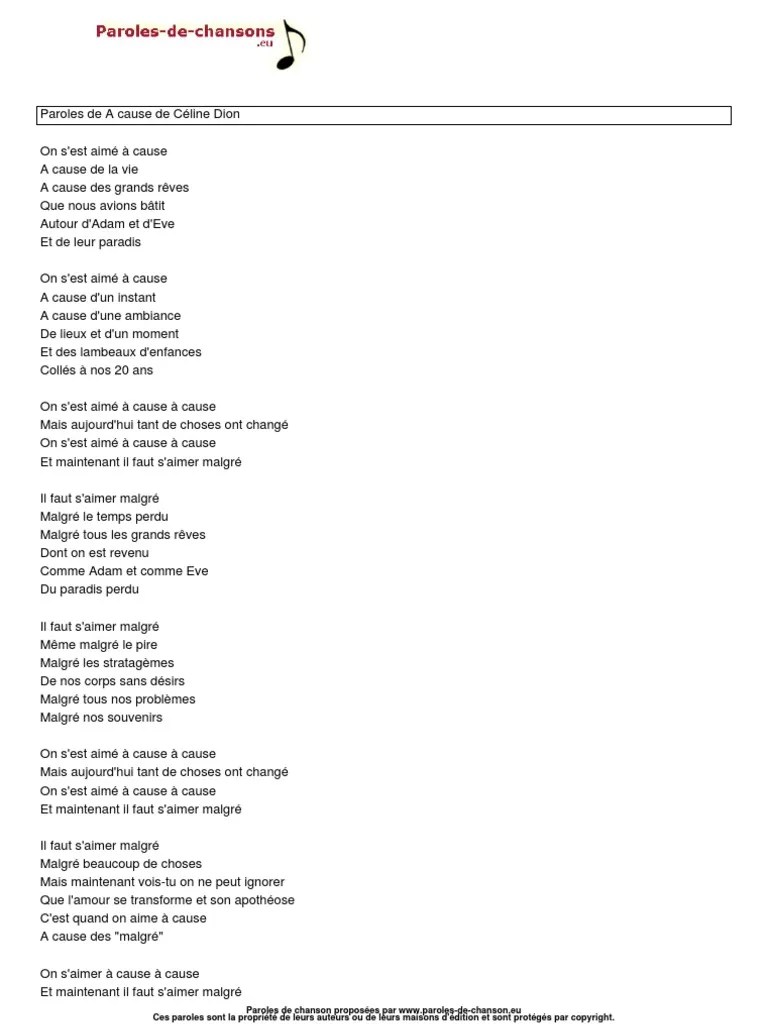 Céline Dion | PDF | Don Quichotte | Amour