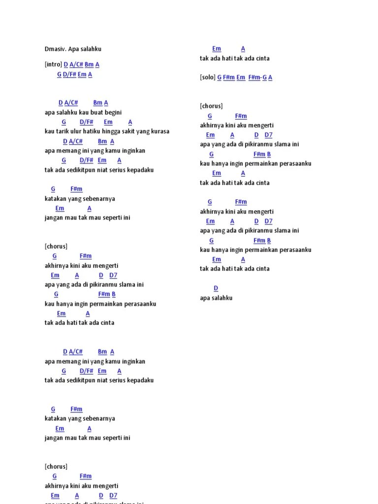 Kunci Gitar Dmasiv
