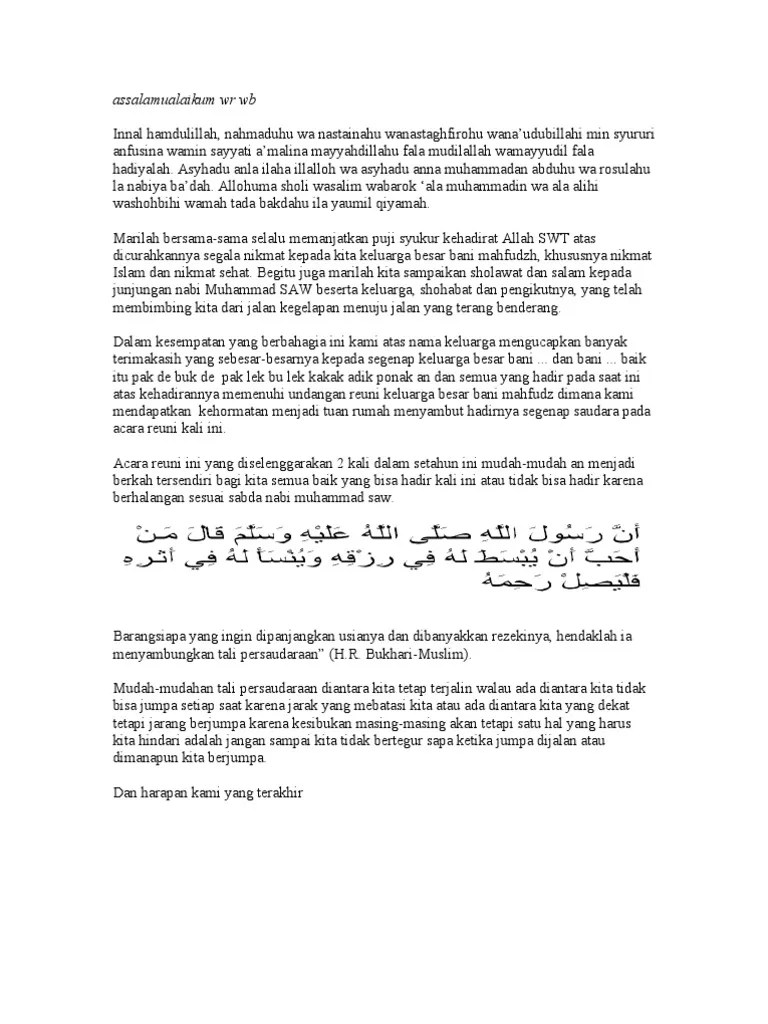 Sambutan Halal Bihalal | PDF