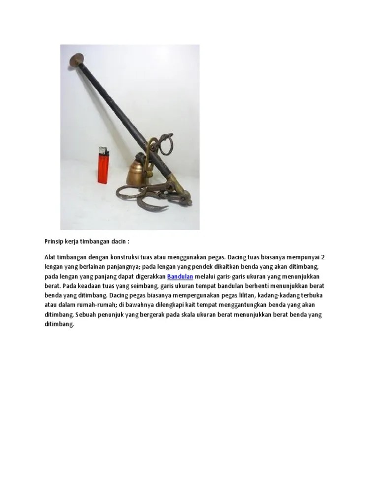 Timbangan Dacin | PDF