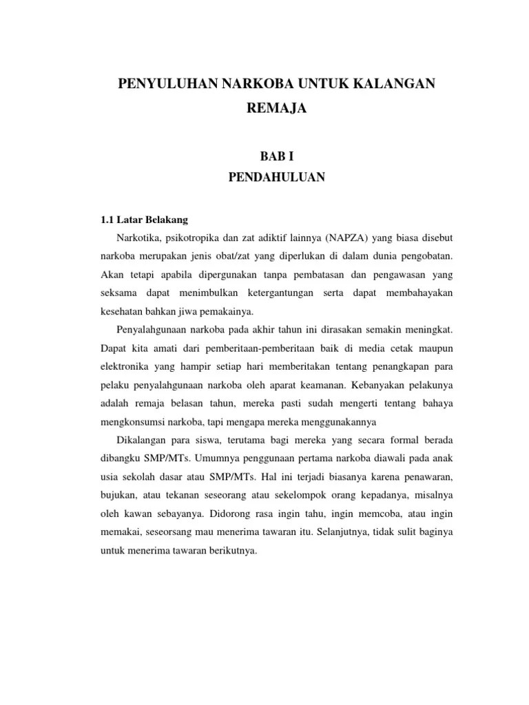 Penyuluhan Narkoba Untuk Kalangan Remaja | PDF