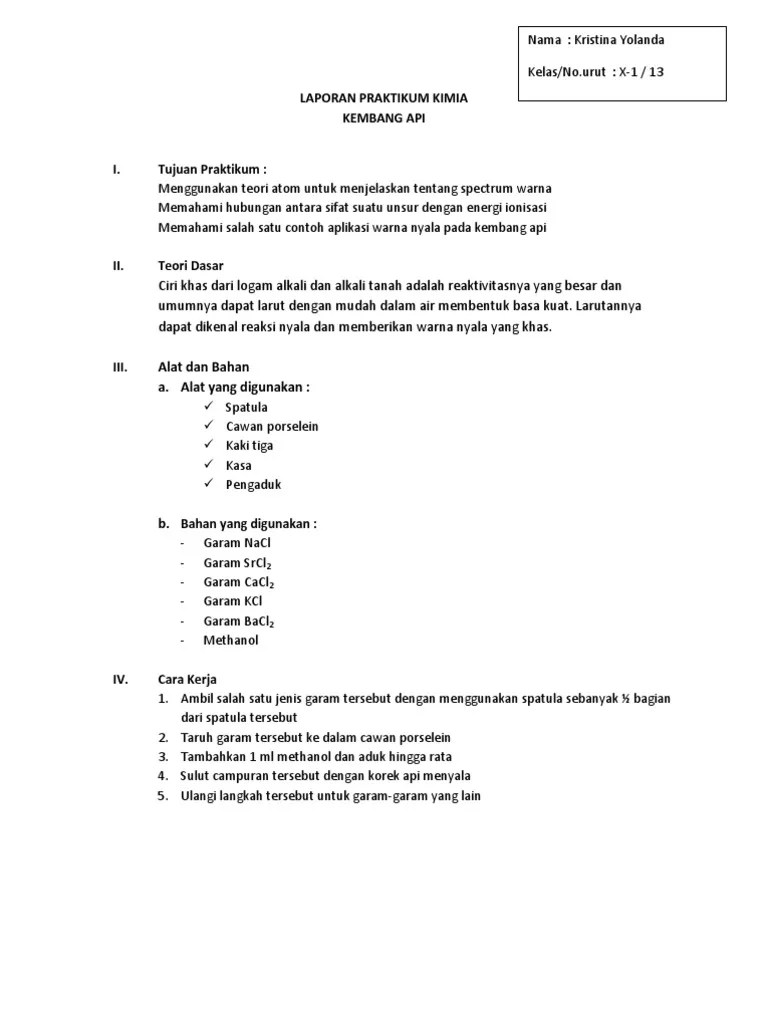 Laporan Praktikum Kimia | PDF