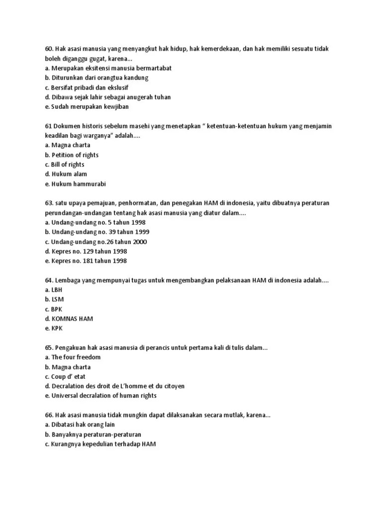 Pelaksanaan Hak Asasi Manusia Tidak Dapat Dilakukan Secara Mutlak Karena –  Rasanya
