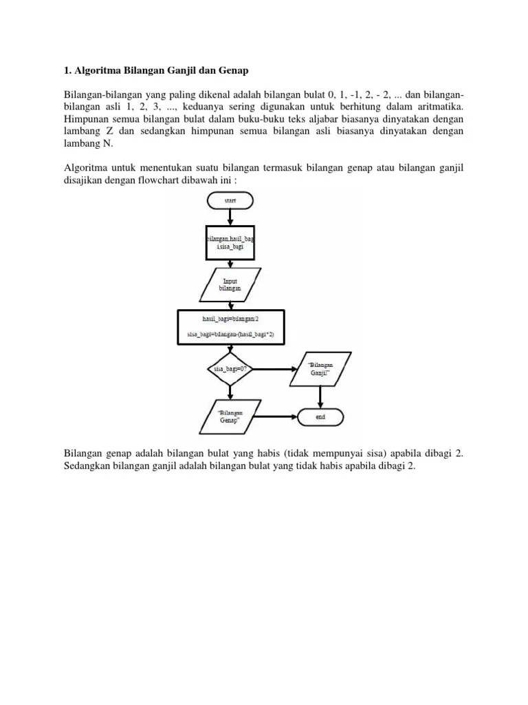 Definisi Bilangan Genap &amp; Bilangan Ganjil | PDF