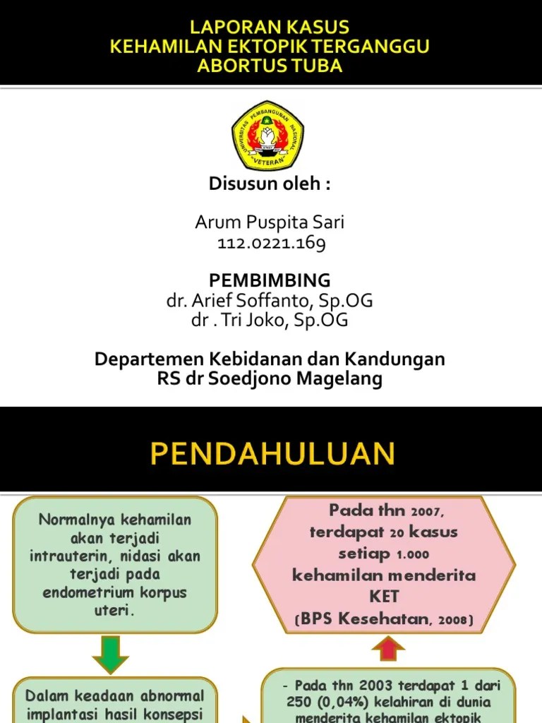 Kti Tentang Kehamilan Ektopik Terganggu