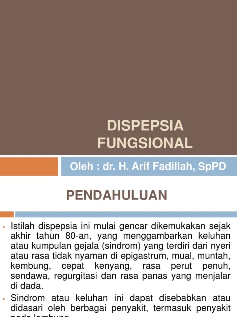 Dispepsia Fungsional | PDF